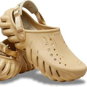 New Crocs Unisex-Adult Echo Clogs - Wheat Size 7 Women/5 Men - on Amazon $87.99